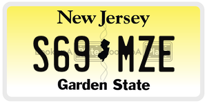 S69MZE license plate in New Jersey
