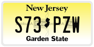 S73PZW  license plate in NJ