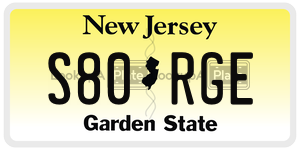 S80RGE  license plate in NJ