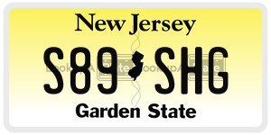 S89SHG license plate in New Jersey