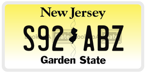 S92ABZ license plate in New Jersey