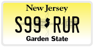 S99RUR license plate in New Jersey