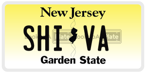 SHIVA license plate in New Jersey
