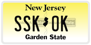 SSKOK license plate in New Jersey