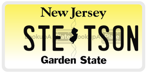 STETSON  license plate in NJ