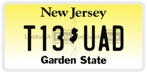 T13UAD license plate in New Jersey