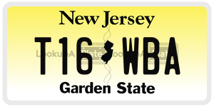 T16WBA  license plate in NJ
