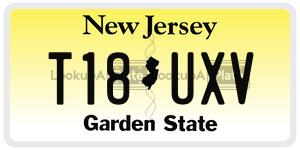 T18UXV license plate in New Jersey