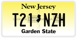 T21NZH  license plate in NJ