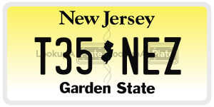T35NEZ license plate in New Jersey