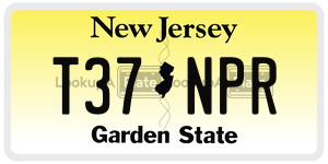 T37NPR license plate in New Jersey