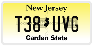 T38UVG  license plate in NJ