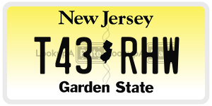 T43RHW  license plate in NJ
