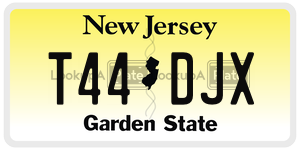 T44DJX license plate in New Jersey