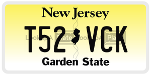 T52VCK license plate in New Jersey