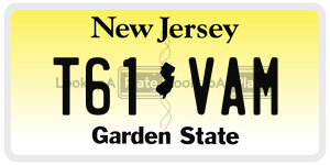 T61VAM license plate in New Jersey