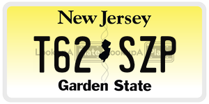 T62SZP license plate in New Jersey