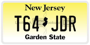 T64JDR license plate in New Jersey