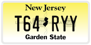 T64RYY license plate in New Jersey