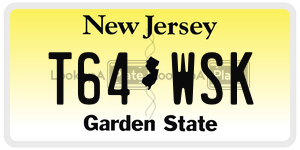 T64WSK  license plate in NJ
