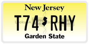 T74RHY license plate in New Jersey