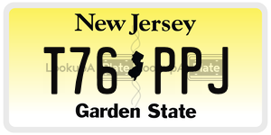 T76PPJ  license plate in NJ