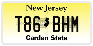 T86BHM  license plate in NJ