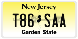 T86SAA license plate in New Jersey