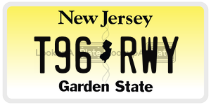 T96RWY  license plate in NJ