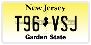 T96VSJ license plate in New Jersey