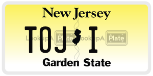 TOJI license plate in New Jersey