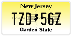 TZD56Z  license plate in NJ