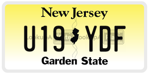 U19YDF  license plate in NJ
