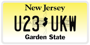 U23UKW license plate in New Jersey