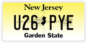 U26PYE  license plate in NJ