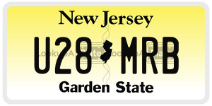 U28MRB license plate in New Jersey