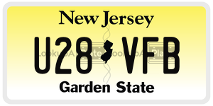 U28VFB license plate in New Jersey