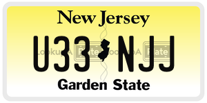 U33NJJ  license plate in NJ