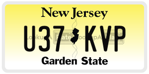 U37KVP license plate in New Jersey