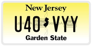 U40VYY license plate in New Jersey