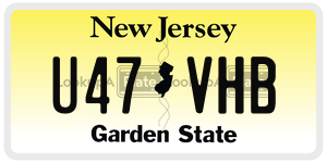 U47VHB  license plate in NJ
