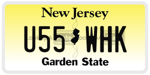 U55WHK  license plate in NJ