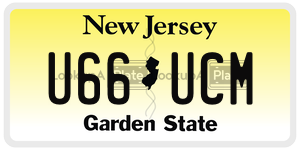 U66UCM license plate in New Jersey
