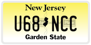 U68NCC  license plate in NJ