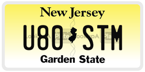 U80STM license plate in New Jersey
