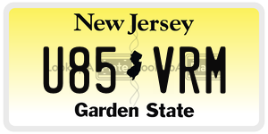 U85VRM  license plate in NJ
