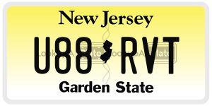 U88RVT  license plate in NJ