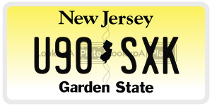 U90SXK  license plate in NJ
