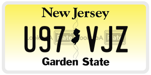 U97VJZ  license plate in NJ