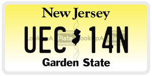 UEC14N license plate in New Jersey